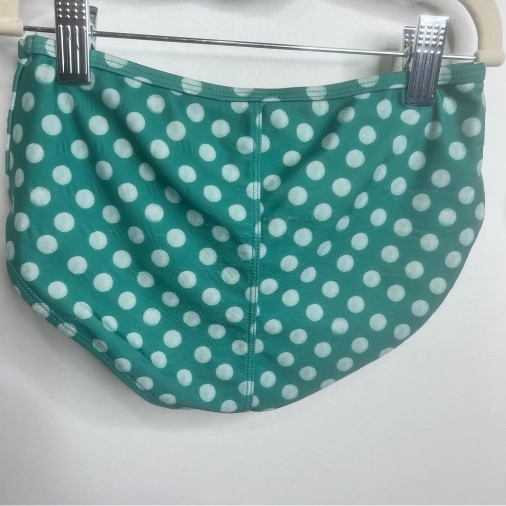 Tea Collection Polka Dot Tankini Swim Set 2 Piece Green White